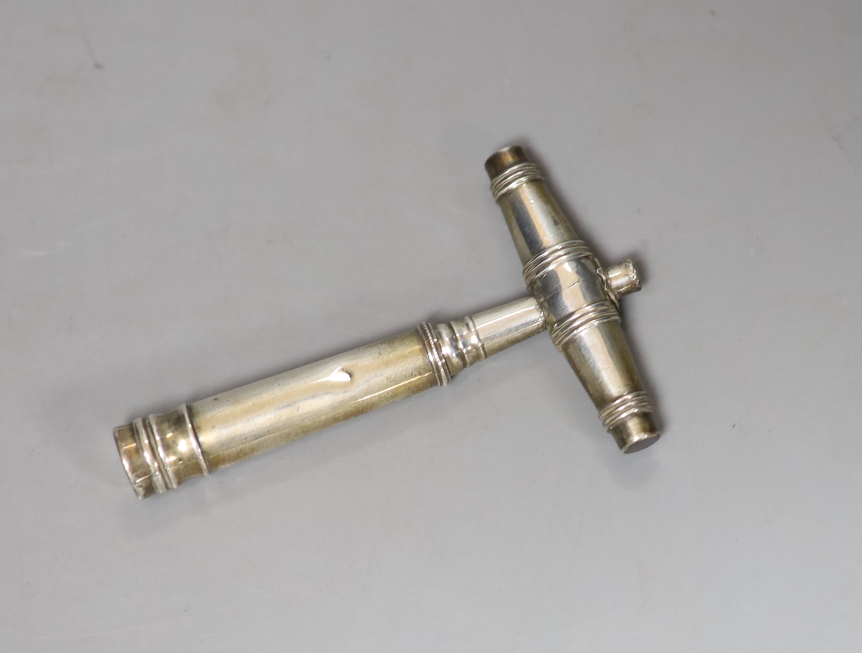 A George III silver travelling corkscrew, by Matthew Linwood